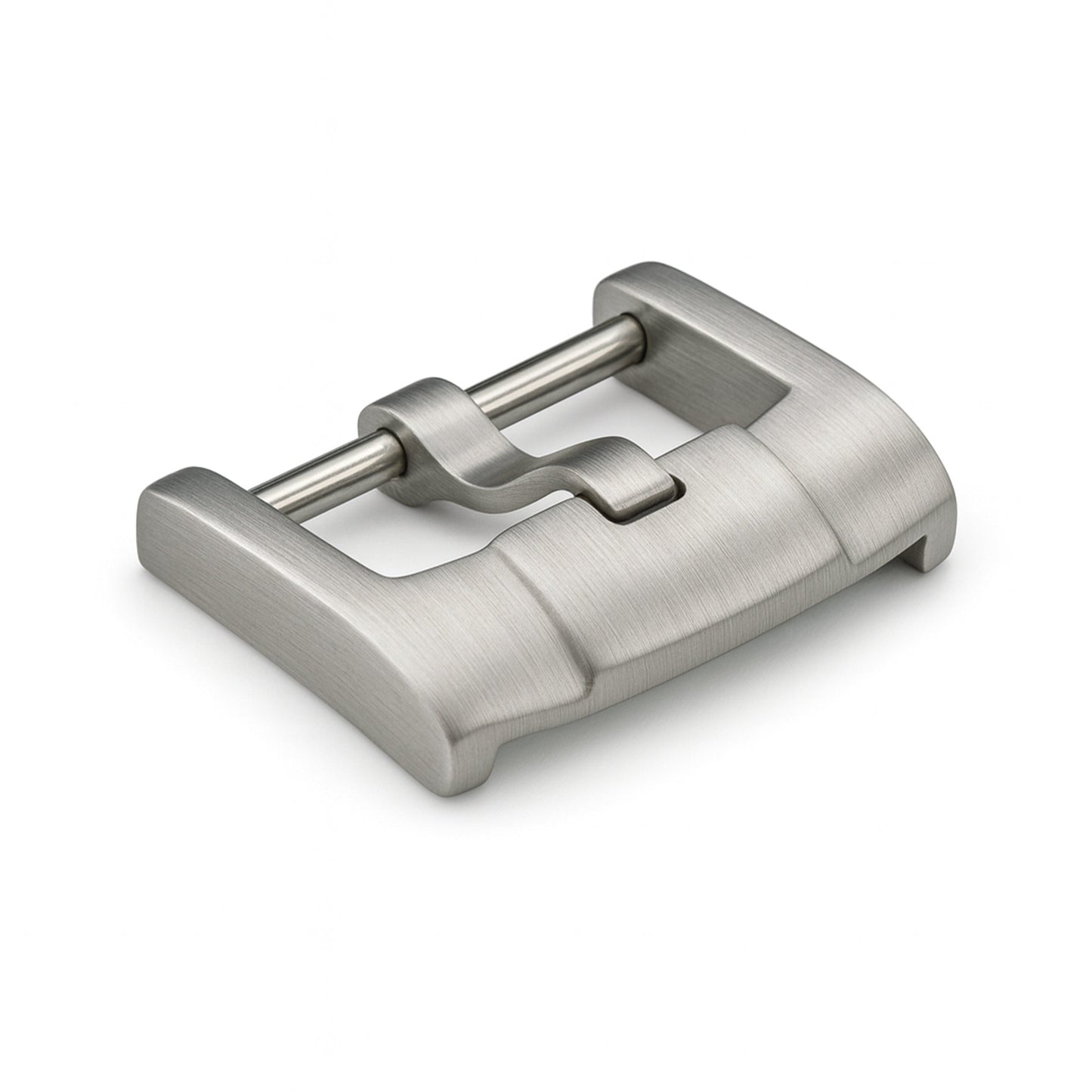 Masar 18mm Brushed Steel Watch Strap Buckle - 3mm Pin