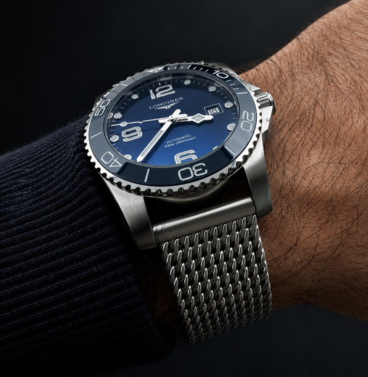 Masar Premium Bracelet Montre Acier 316L pour Omega en Maille Milanais - Boucle Déployante - Poignet min. 18cm