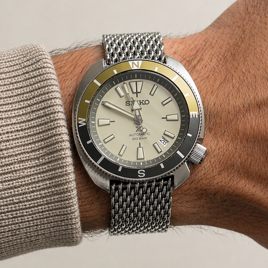 Bracelet Montre Acier Maille Requin (Shark) – Boucle Déployante - Poignets compatibles : env. 16 à 23 cm - Universel