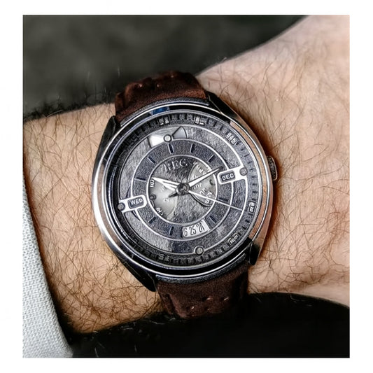 Masar Bracelet Montre Cuir Suède (Daim) - Marron Foncé - Boucle Déployante – Universel