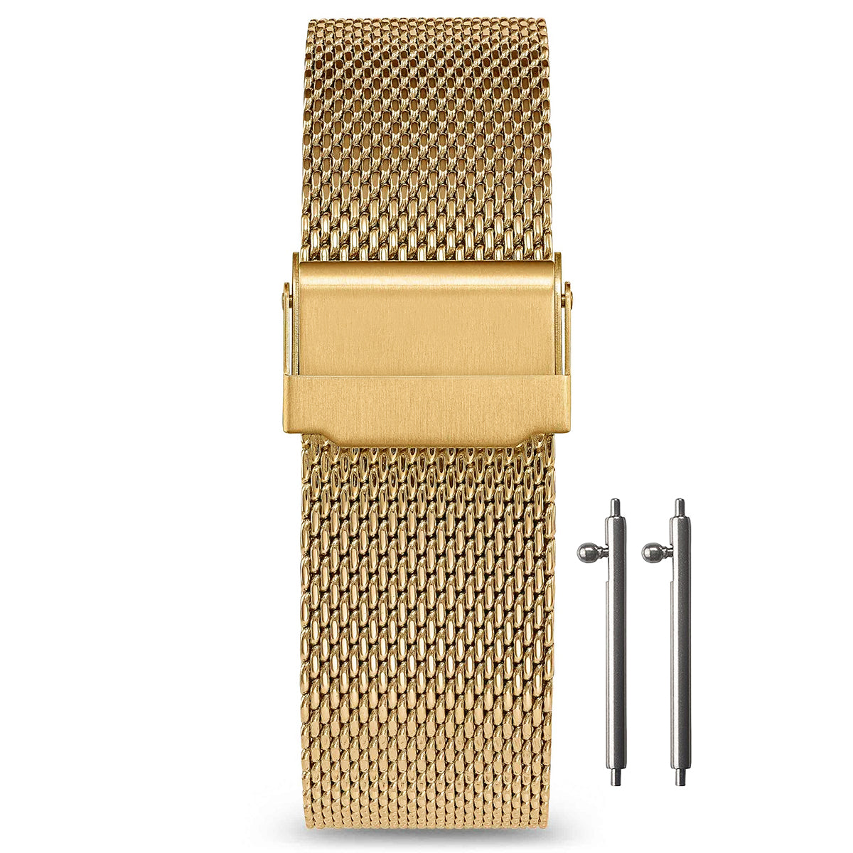 Masar Bracelet montre 19mm Maille Milanaise - Libération Rapide - Universel - Mesh Ø 0,6mm Gold (Or)