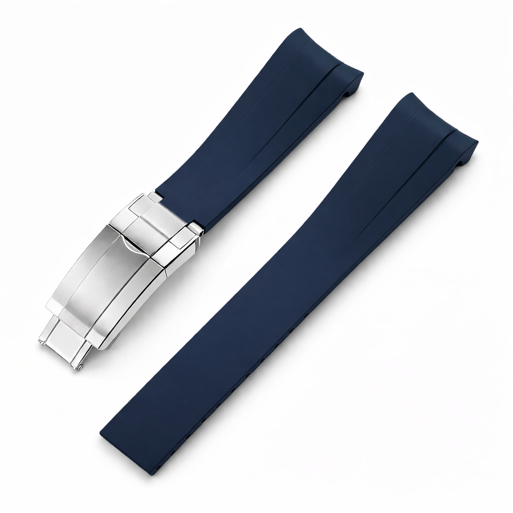 Masar Premium FKM Rubber Strap for Tudor Black Bay 54 (37mm) / Curved - BB54 - Deployant Clasp