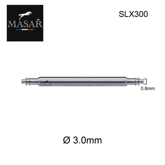 Masar SLX Ø 3,0mm - Barrettes à ressort pour bracelet de montre - Inox 316L - 0,8mm - 2 pcs