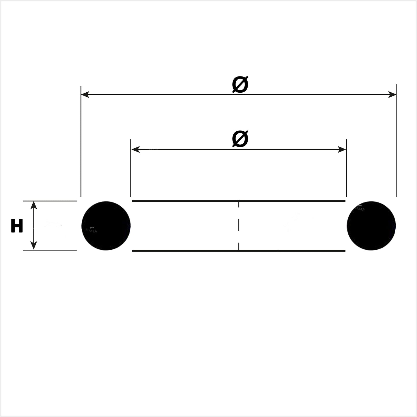 Diameter Ø 8.00mm to 39.70mm - O-Ring for Watches - H 0.30mm to 0.60mm - O-Rings - 1 Pc