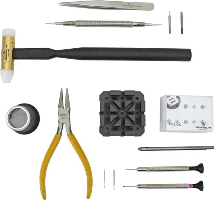 Bergeon 7813 - Kit professionale da orologiaio per la regolazione dei cinturini degli orologi