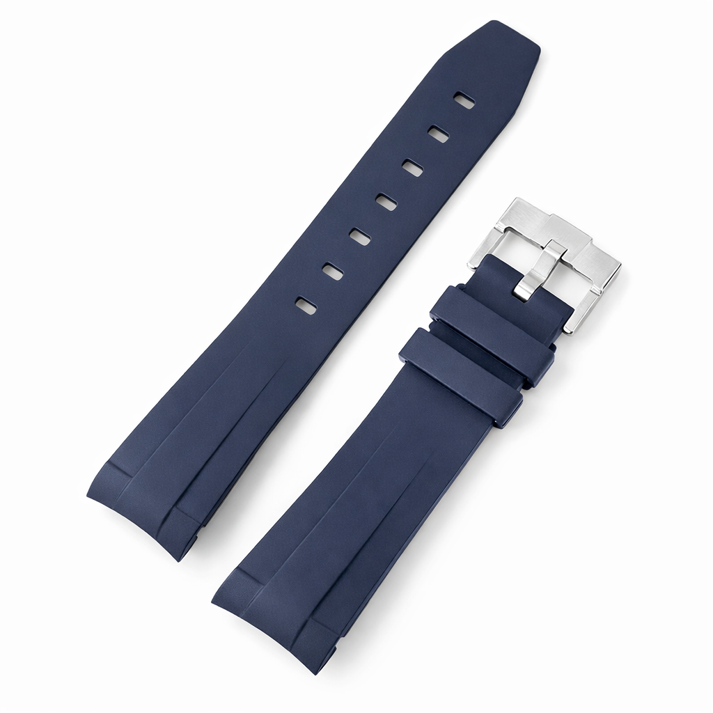 Bracelet Montre pour Oyster / Black Bay en Caoutchouc FKM Vulcanisé - Boucle Ardillon