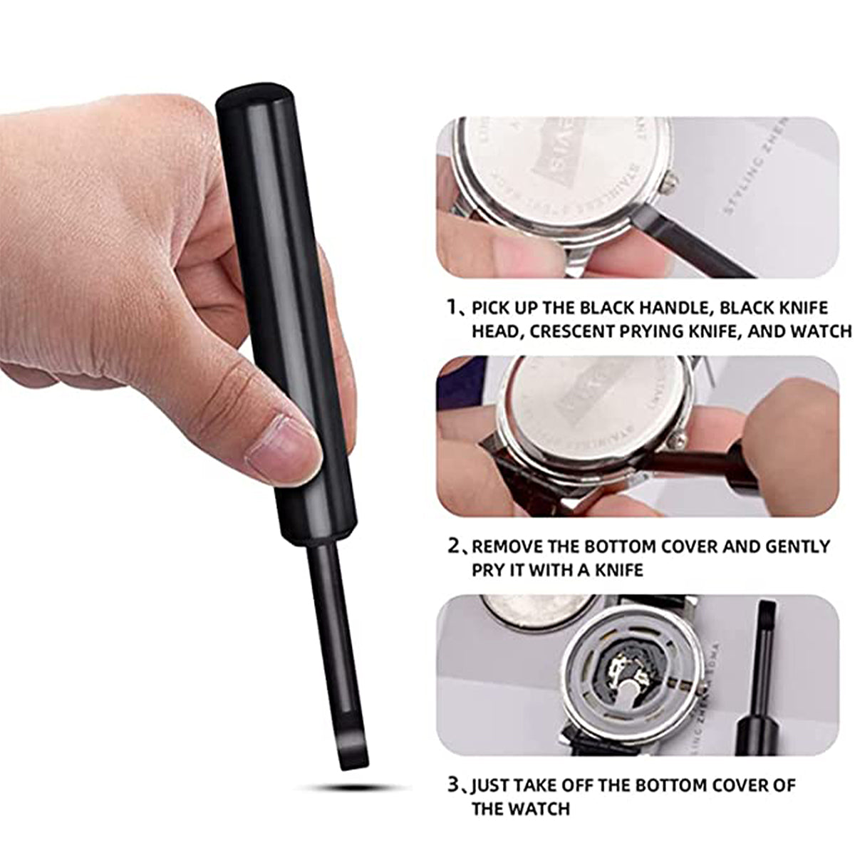 Watch Case Opener Tool Kit - 3 Pcs