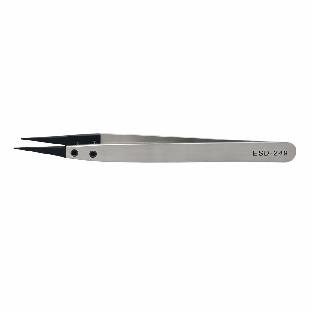 ESD Tweezers Watchmaker - Carbon fiber tips - Pointed tips - 1 Pc