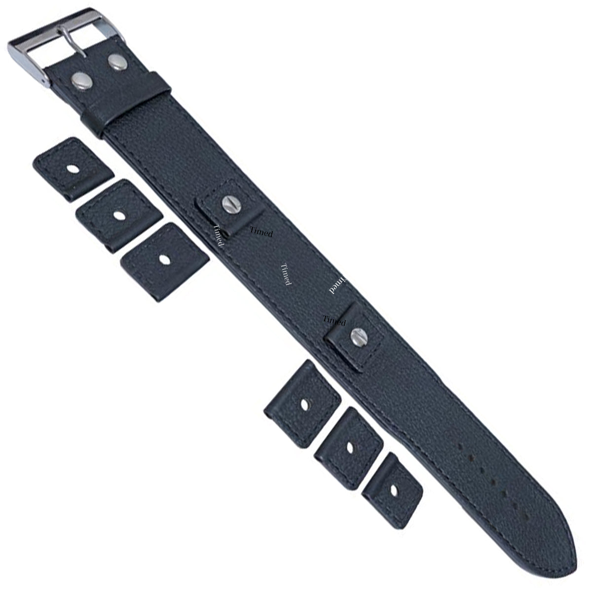 4 Color - Bracelet de montre Cuir Brassard Manchette - 32mm de large - pour entre-corne de 18mm 20mm 22mm 24mm - Bull