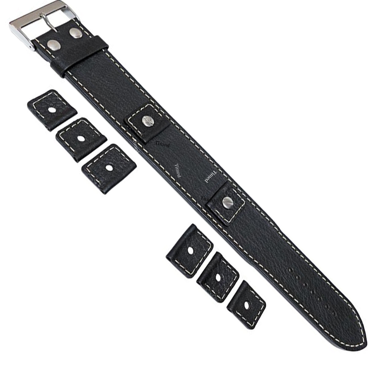 4 Color - Bracelet de montre Cuir Brassard Manchette - 32mm de large - pour entre-corne de 18mm 20mm 22mm 24mm - Bull