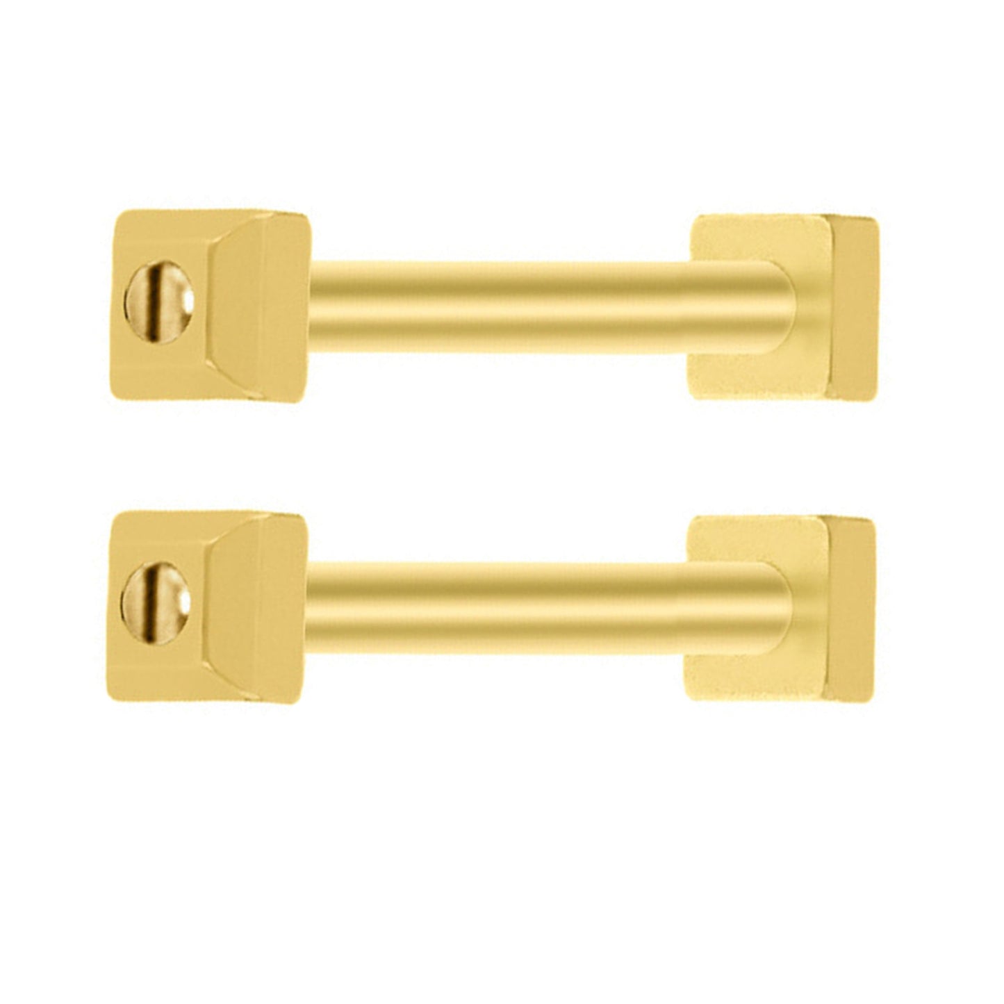 Tubos Masar - Barras de tornillo - Pasador de tornillo para correa de reloj - Compatible con Cartier Pasha - Color dorado o plateado - 2 piezas