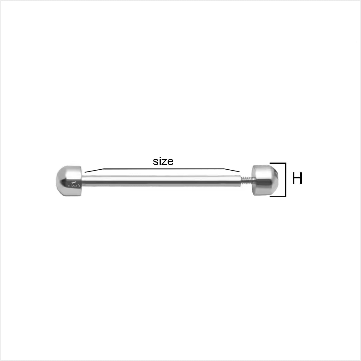 Barras de tornillo Masar - Doradas - Diámetro 1,4 mm, Cabeza Ø 3,7 mm - Fijación de correa de reloj - 2 uds.