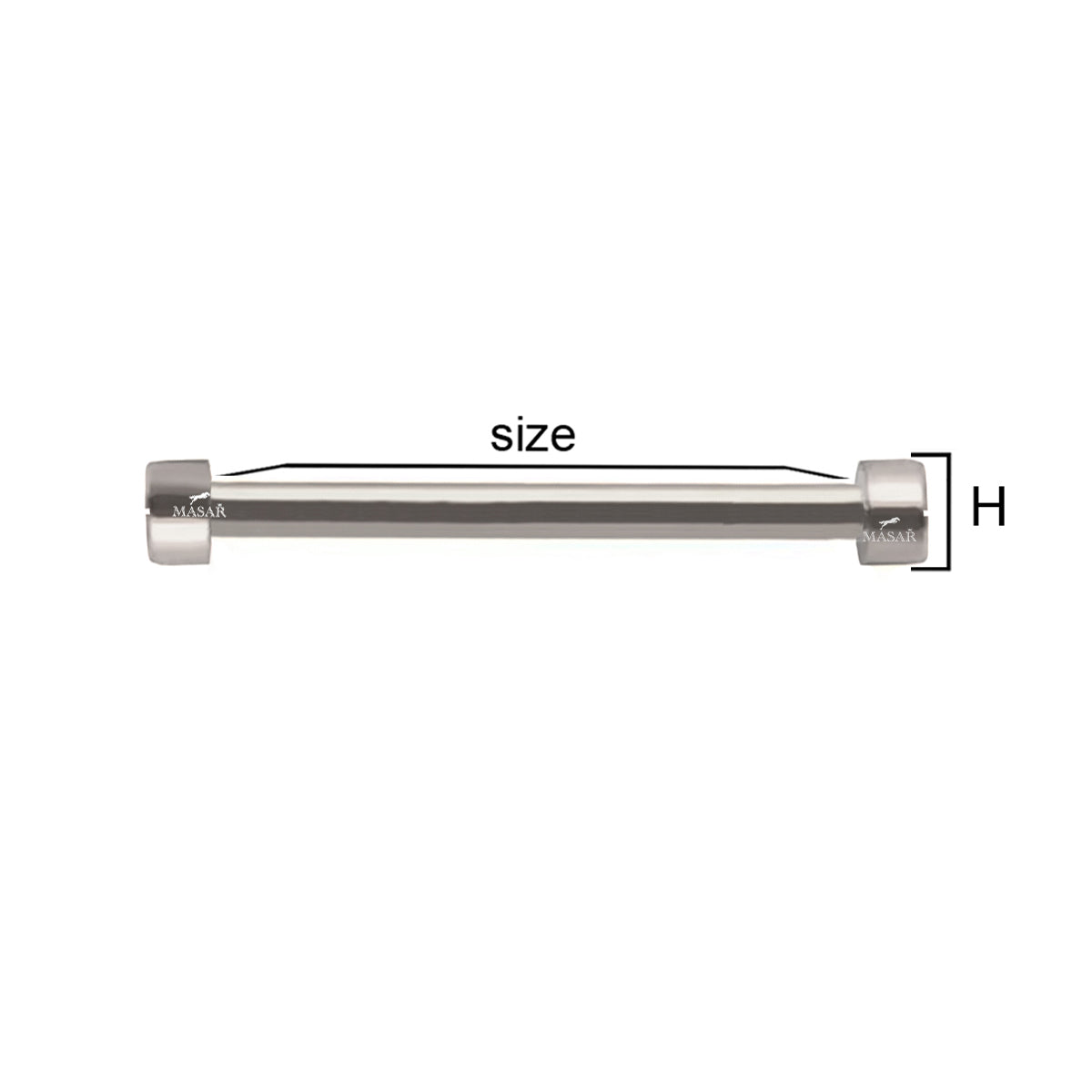 Masar Screw - Gold - Ø 1.8mm - Watch Strap Screw Pin - Stainless Steel - H Head Ø 3.0mm - 2 Pcs