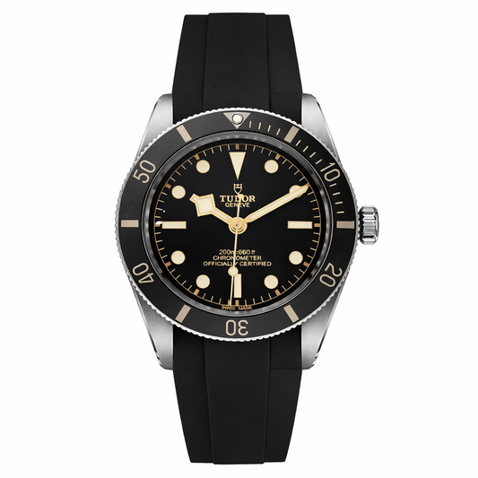 Masar Premium Cinturino in gomma FKM per Tudor Black Bay 54 (37mm) / Curvo - BB54 - Chiusura Deployante