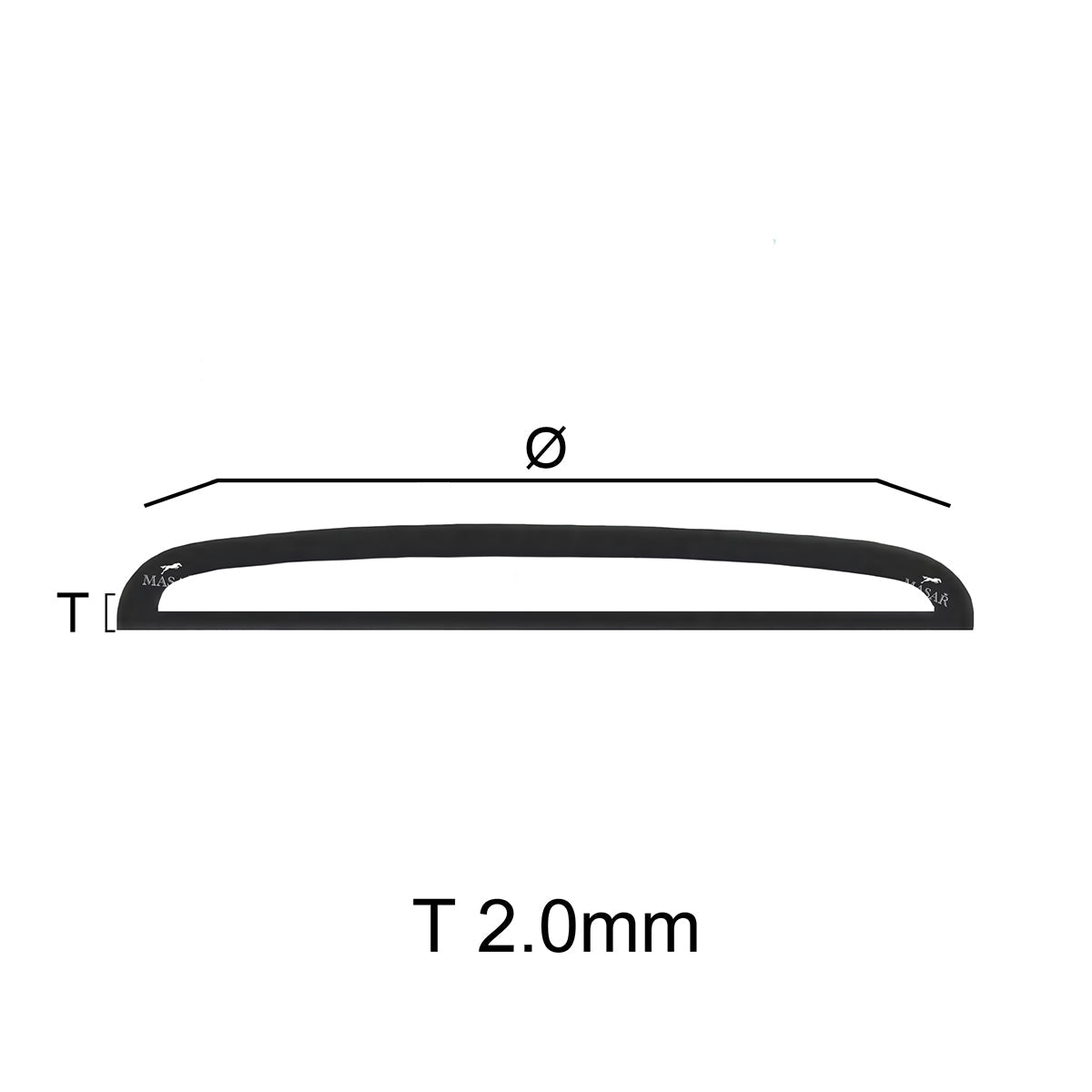 Vetro per orologio Masar in acrilico bombato T 2,0 mm - Cupola alta - Ø 19,00 mm a 31,8 mm - 1 pezzo