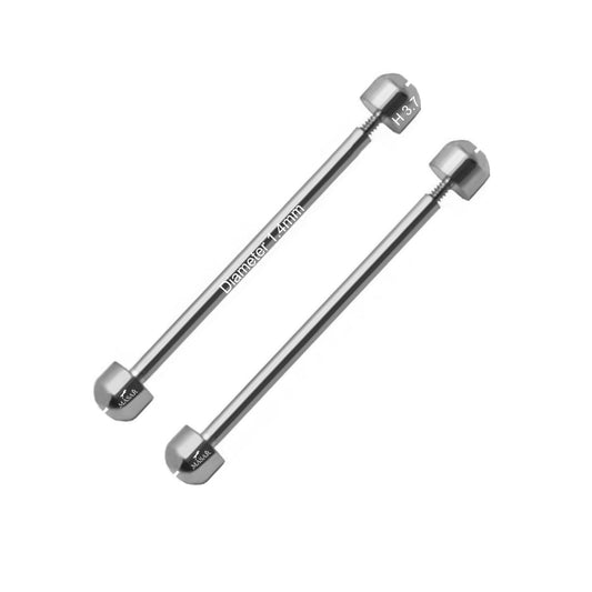 Viti – Elementi di fissaggio – Cinturino per orologio – Diametro 1,4 mm, Testa H Ø 3,7 mm – Argento – 2 pezzi