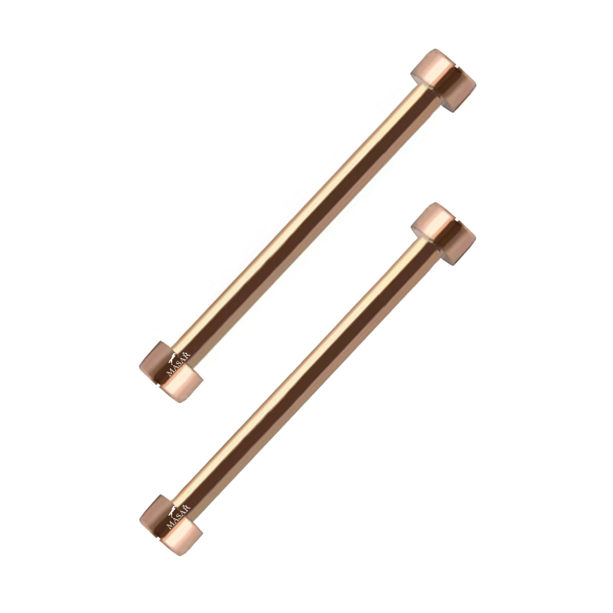 Tornillo – Cierre – Correa de reloj – Diámetro 1,8 mm, Cabeza H Ø 3,0 mm – Chapado en oro rosa – 2 piezas