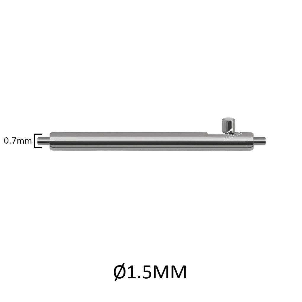 Masar 20 mm / 22 mm XES Ø 1,5 mm - Pasadores de resorte para correas de reloj - Acero inoxidable 316L - Palanca de liberación rápida - 0,7 mm - 2 uds.
