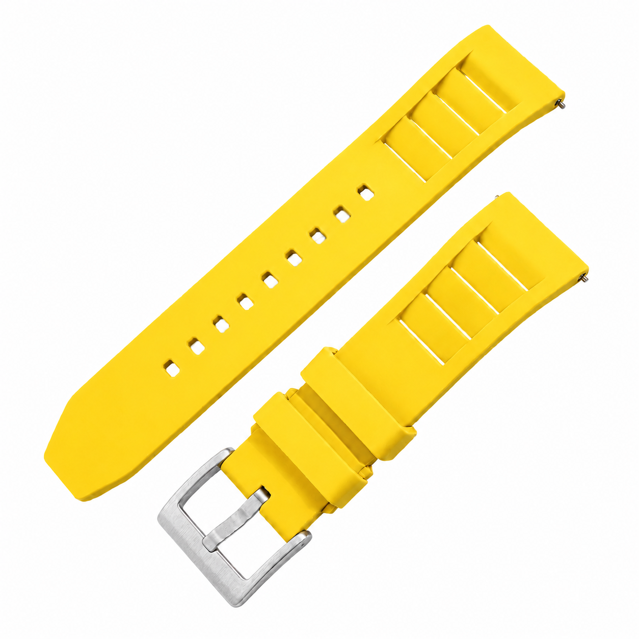 FKM Rubber Watch Strap – Shark Gill Design – Quick Release / Universal
