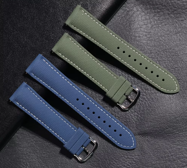 Bracelet de montre Rapide Premium - caoutchouc FKM - Motif Tissu - Universel