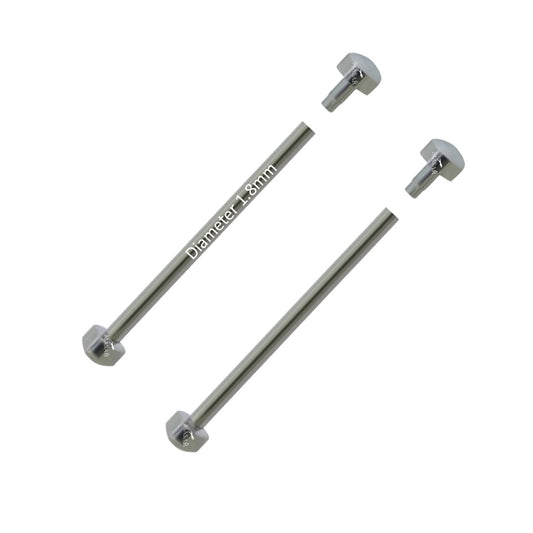 Rivet - 22mm à 36mm Ø 1,8mm - Tête H Ø 3,9mm - Fixation pour bracelet de montre - 2 Pcs