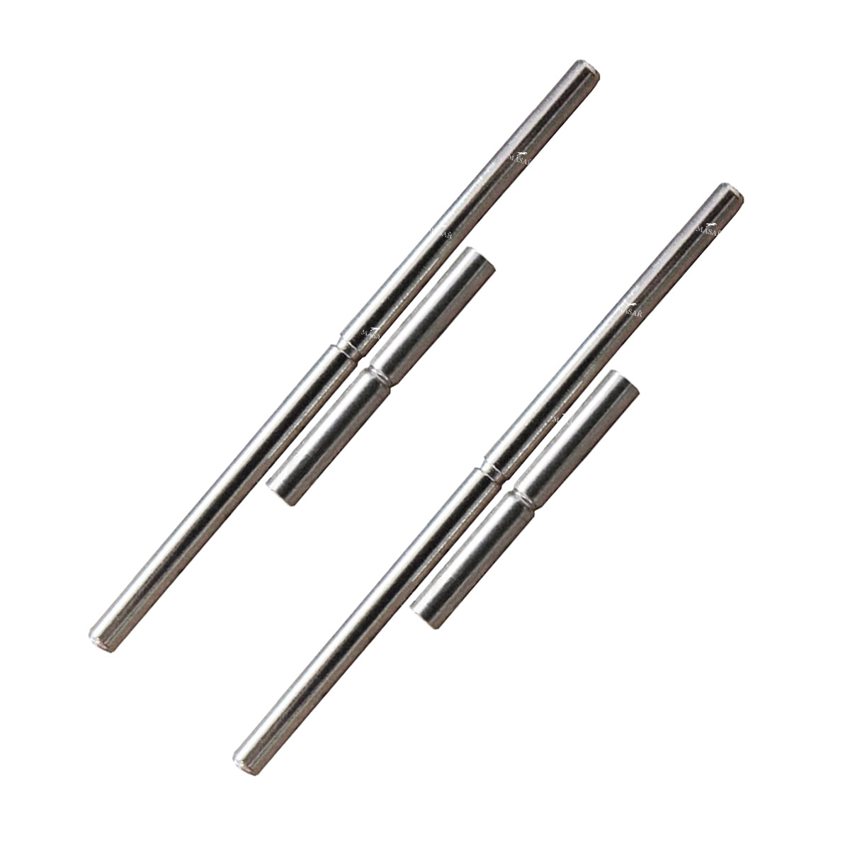 Masar Ø 1,0 mm a Ø 1,8 mm - Pasador - Tubo - Pasador de apriete - Con muescas - Correa de reloj - Acero inoxidable - Juego de 2 pares