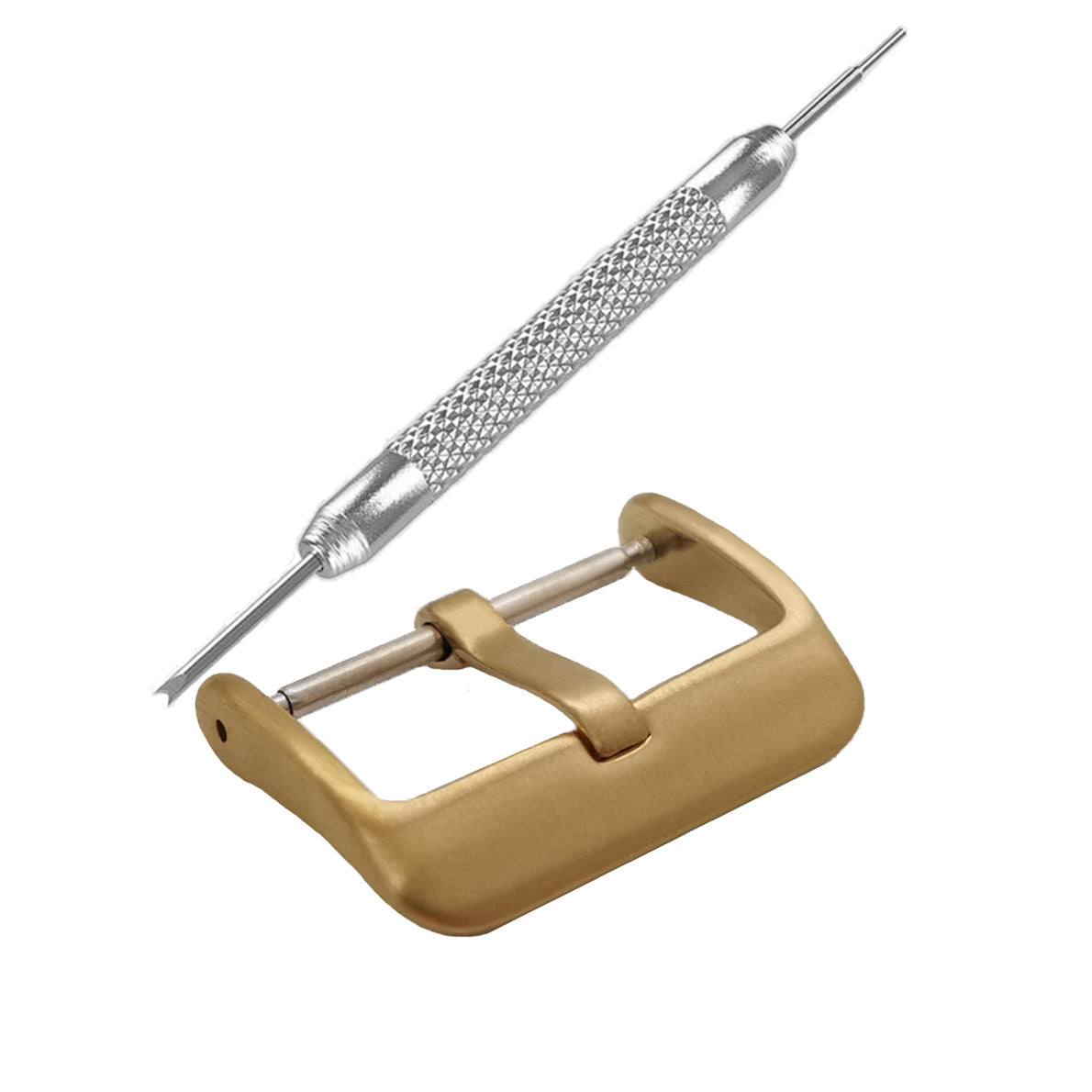 Hebilla de correa de reloj de color dorado de 16 a 30 mm con pestaña de cierre de 3 mm de ancho
