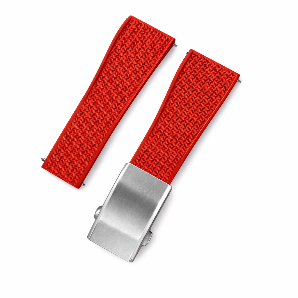 Masar Bracelet Montre Caoutchouc FKM - Racing - Libération Rapide - Boucle Déployante