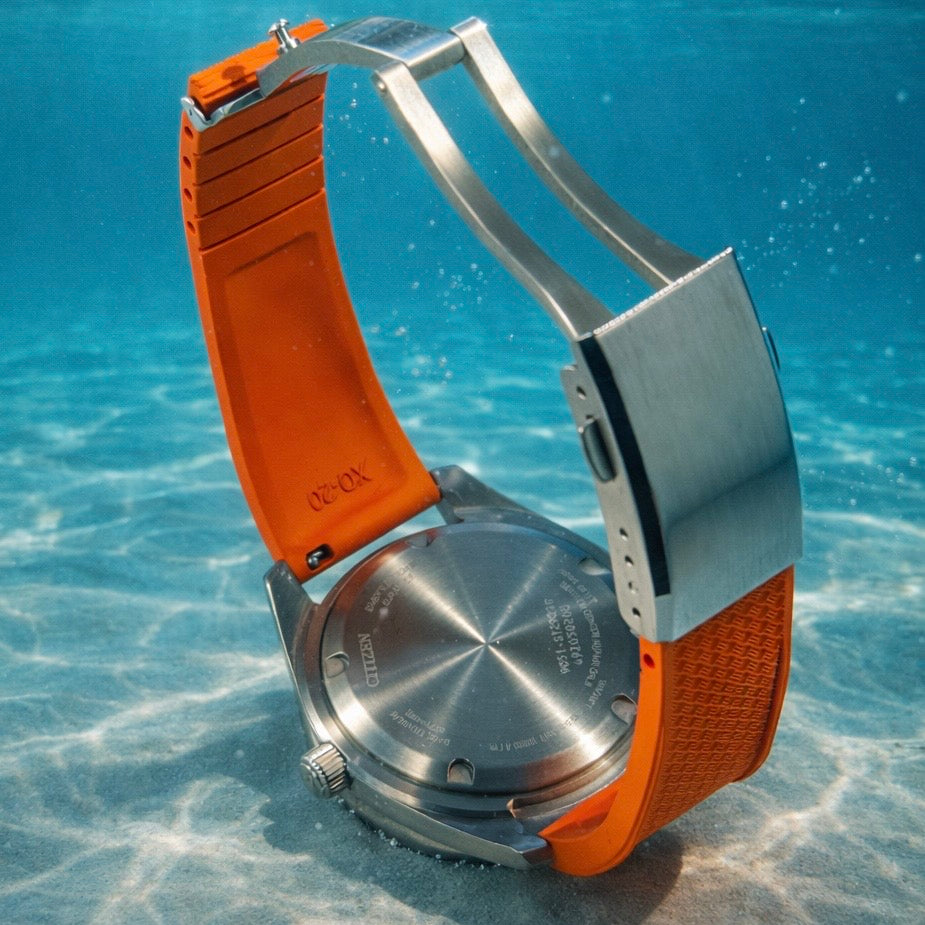 Masar Bracelet Montre Caoutchouc FKM - Racing - Libération Rapide - Boucle Déployante