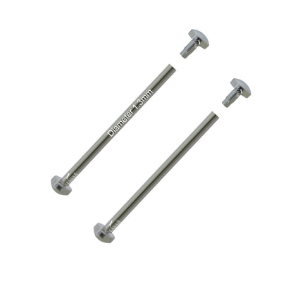 Masar Rivet Pin - Ø 1.3mm - Watch Strap Link Pin - Head H Ø 3.5mm - 2 Pcs