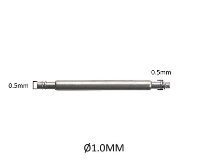 Barrettes à ressort SLX Ø 1,0mm - Ultra Fines pour bracelet de montre - Inox 316L - 0,5mm - 2 pcs