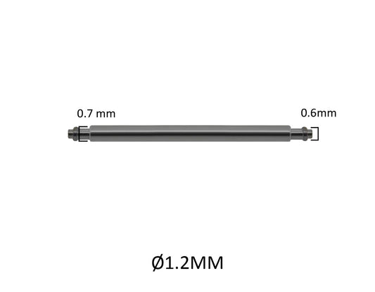 XSFS Ø 1,2mm - Barrettes à ressort pour bracelet de montre - Inox - Pointe Courte - 0,6mm - 2 pcs