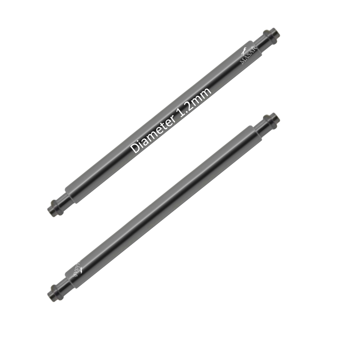 XSFS Ø 1,2mm - Barrette a molla per cinturini di orologi - Acciaio Inox - Punta corta - 0,6mm - 2 pz