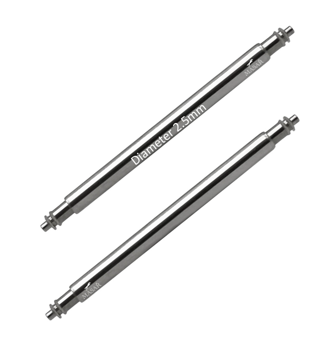 Barrettes à ressort SLX Ø 2,5mm pour bracelet de montre - Inox 316L - 0,8mm - 2 pcs