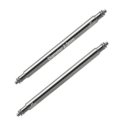 Barrettes à ressort SLX Ø 2,5mm pour bracelet de montre - Inox 316L - 0,8mm - 2 pcs