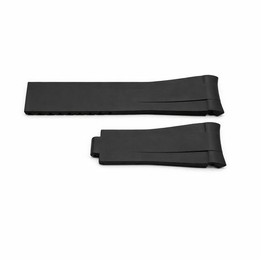 Bracelet 21mm Premium Caoutchouc siliconé Noir pour Rolex Explorer - Courbé / CTS