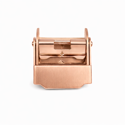 Buckle, Clasp - Watch Strap Thickness 1.6mm to 2.1mm - Steel (Milanese Mesh Ø 0.6mm) - Rose Gold