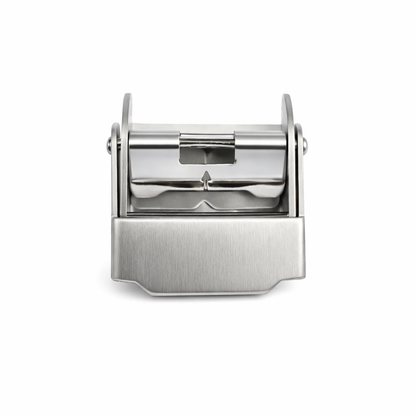 Buckle, Clasp - Watch Strap Thickness 1.6mm to 2.1mm - Steel (Milanese Mesh Ø 0.6mm) - Silver