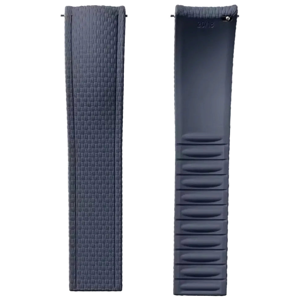 FKM Rubber Watch Strap - SAILCLOTH Texture / Curved & Quick Release / CTS - Buckle not included