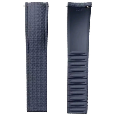 FKM Rubber Watch Strap - SAILCLOTH Texture / Curved & Quick Release / CTS - Buckle not included