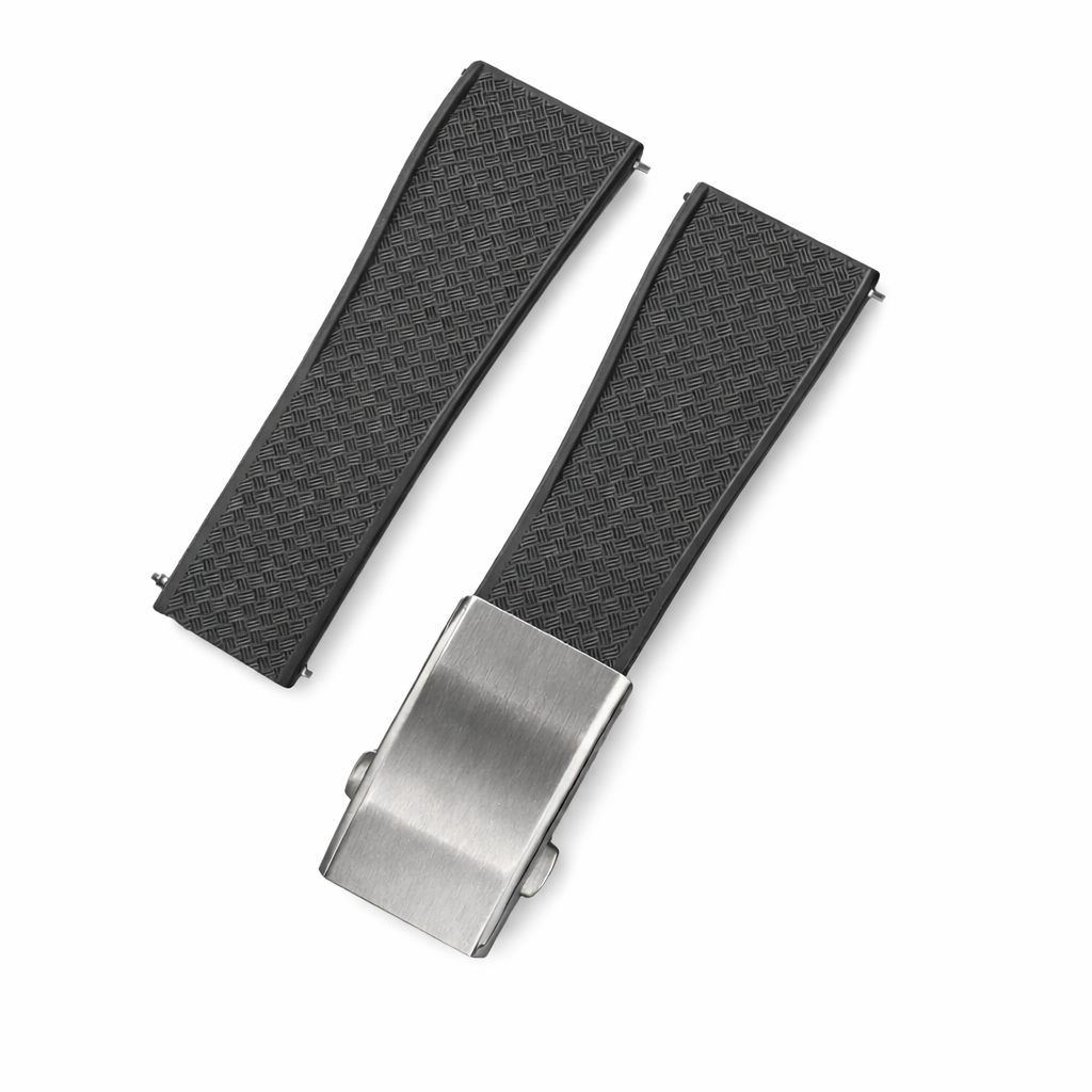 Masar Bracelet Montre Caoutchouc FKM - Racing - Libération Rapide - Boucle Déployante