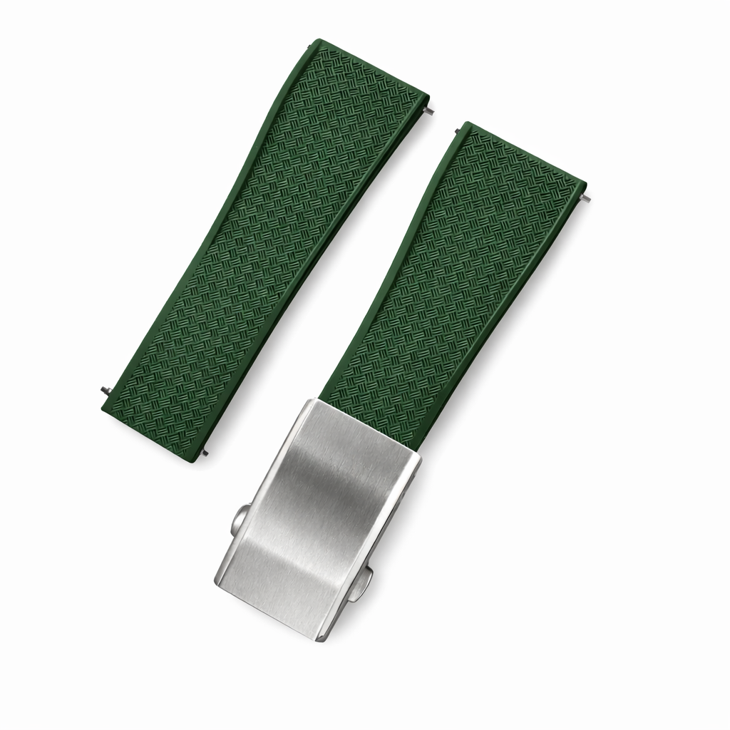 Masar Bracelet Montre Caoutchouc FKM - Racing - Libération Rapide - Boucle Déployante