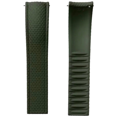 FKM Rubber Watch Strap - SAILCLOTH Texture / Curved & Quick Release / CTS - Buckle not included