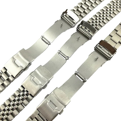 Stainless Steel Link Watch Bracelet for Seiko SKX - Deployment Clasp