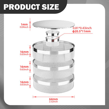 Paniers de nettoyage de montres empilables, plateau de rangement de lavage Portable avec couvercle en maille pour vis d'entretien de mouvement de petites pierres 4 pièces