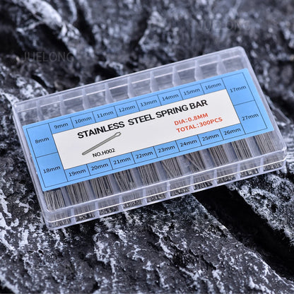 300 pièces de goupilles fendues pour bracelet de montre en acier inoxydable avec boîte, assortiment de goupilles de maillons de bracelet de montre, outils de réparation de montres