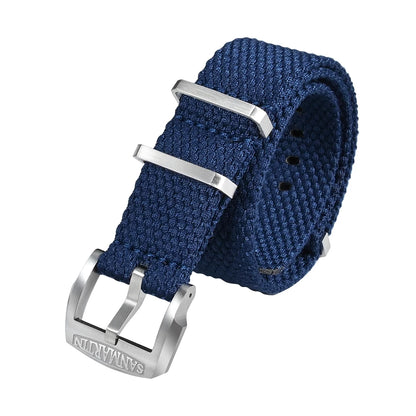 Cinturino per orologio San Martin in lino intrecciato 22 mm 20 mm cinturino per orologio da paracadutista cinturino in tessuto fibbia traspirante BD0012