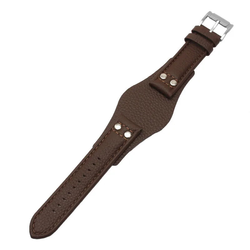 Cinturino in vera pelle per Fossil CH2564 CH2565 CH2891 CH3051 FS4813 ME3102 AM4535/AM4486 AM4532 20mm 22mm, cinturino per orologio da uomo con rivetti