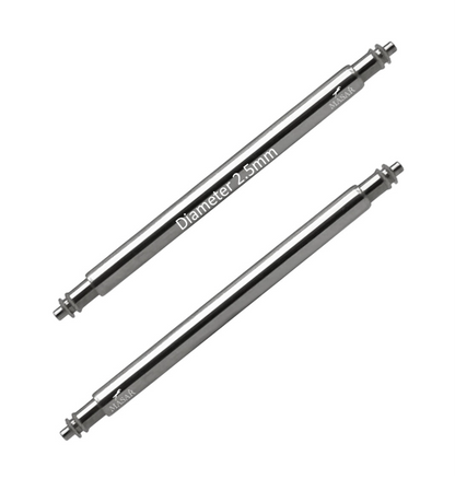 Barrettes à ressort SLX Ø 2,5mm pour bracelet de montre - Inox 316L - 0,8mm - 2 pcs