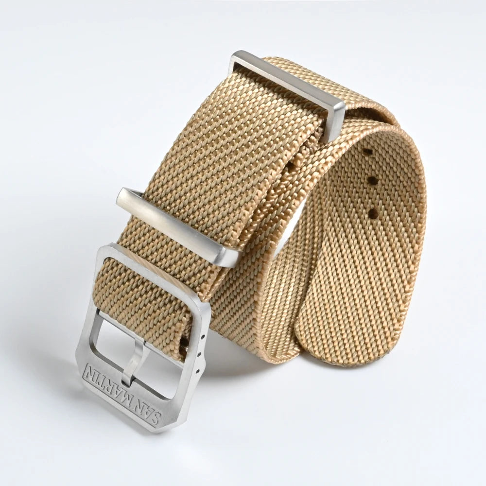 San Martin-Bracelet de montre pilote en nylon, 20mm, universel, sport, parachutiste, haute qualité